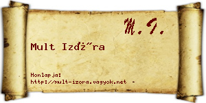 Mult Izóra névjegykártya